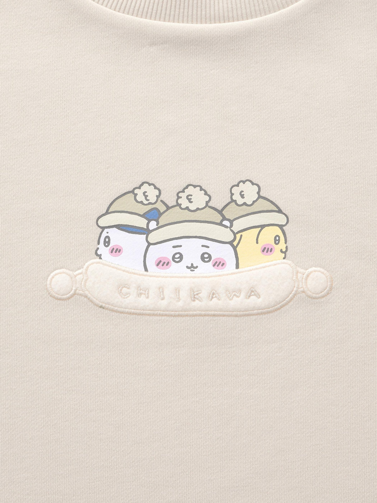 Chiikawa Snow Day Kids’ Winter Sweatshirt — Natural / Winter Trio