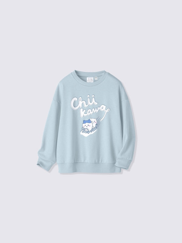 Chiikawa — Snow Day Kids’ Winter Sweatshirt — 361427-001 — full product view