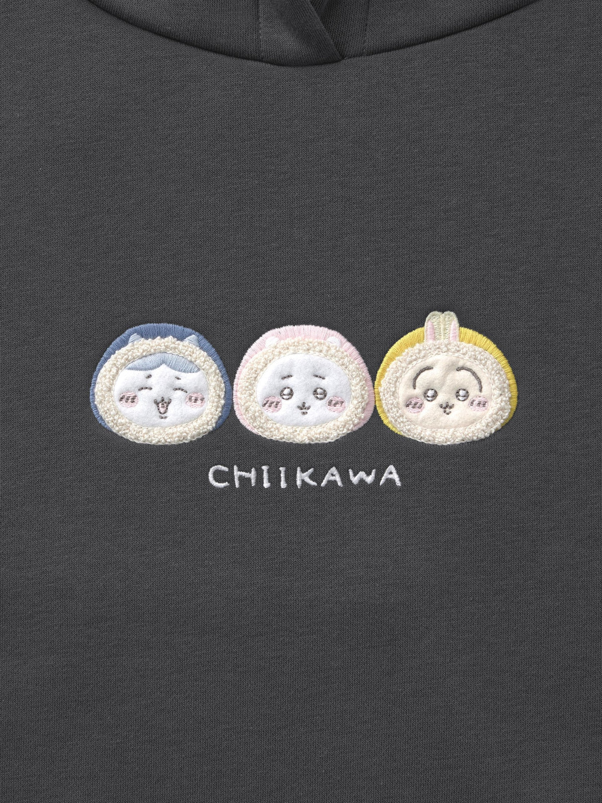 Chiikawa Snow Day Women’s Hooded Sweatshirt — Gray / Winter Trio
