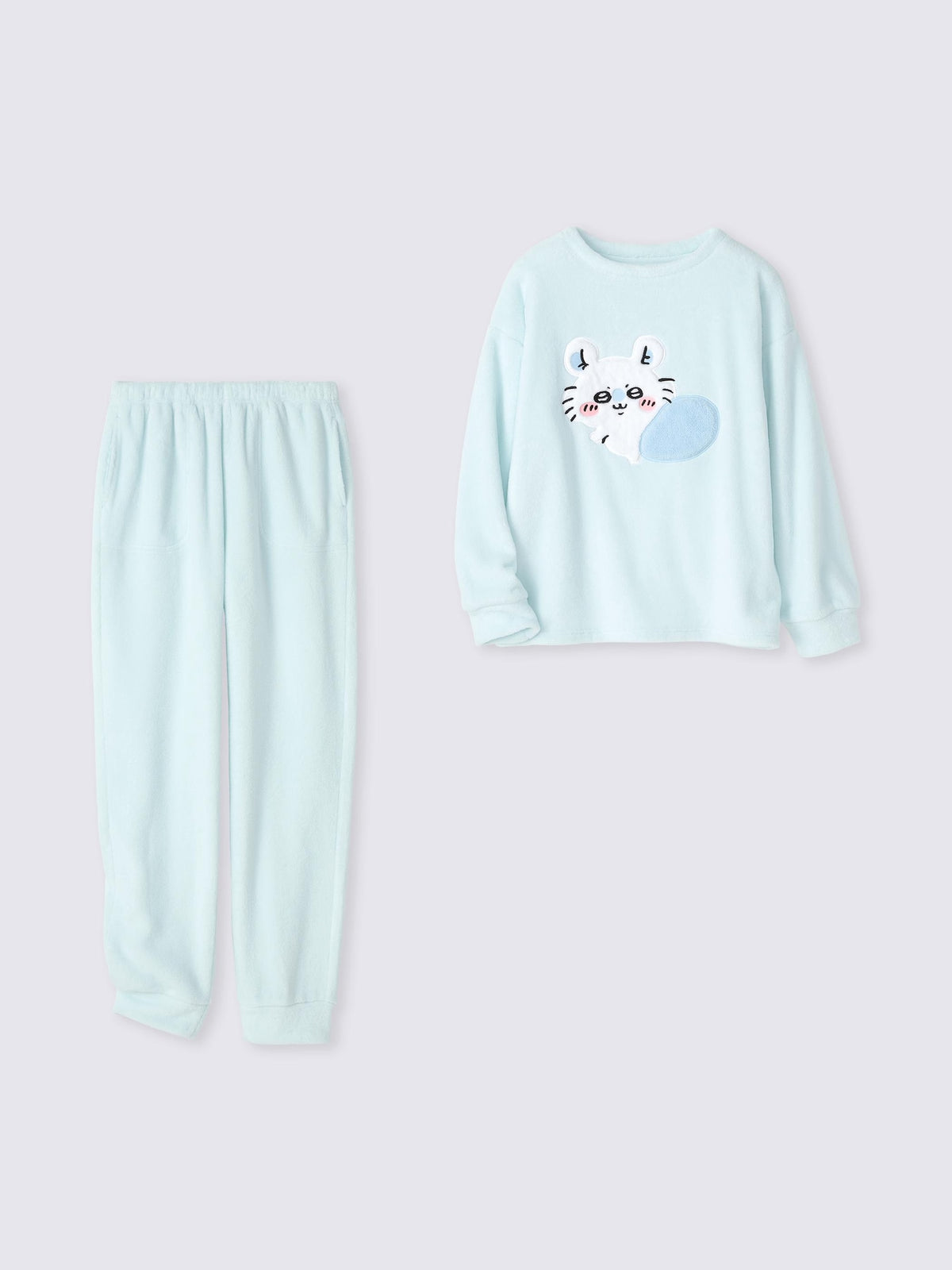 Chiikawa Snow Day Women’s Marshmallow-feel Lounge Set — Light green / Momonga