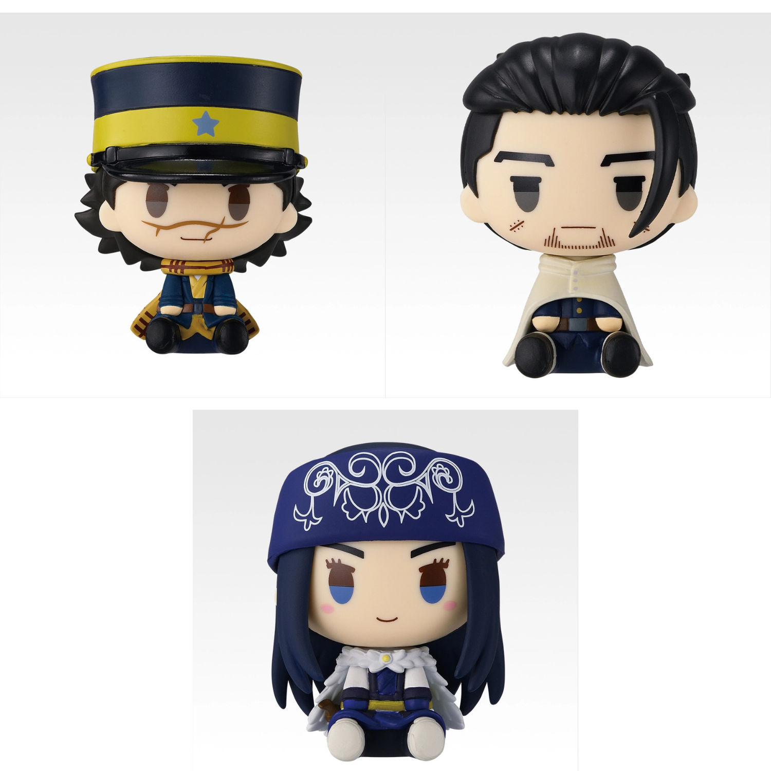 Ichiban Kuji Golden Kamuy Gold Nugget Scramble - E Prize Chokonokko Figure Complete Set of 3 Types