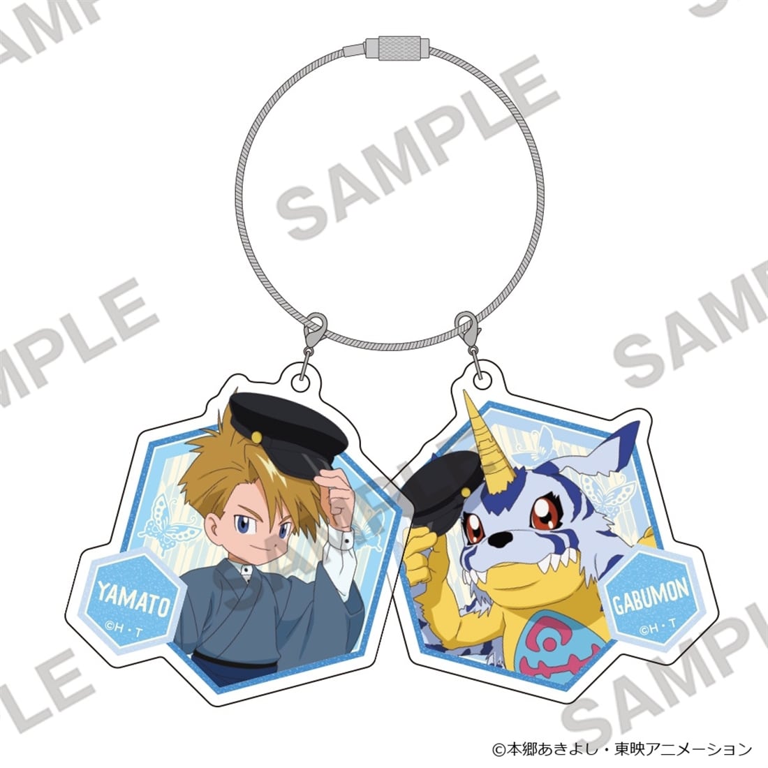 Digimon Adventure - Acrylic Keychain Pair Wa-Modern Ver. - Yamato Ishida (Matt) & Gabumon - official product image 1