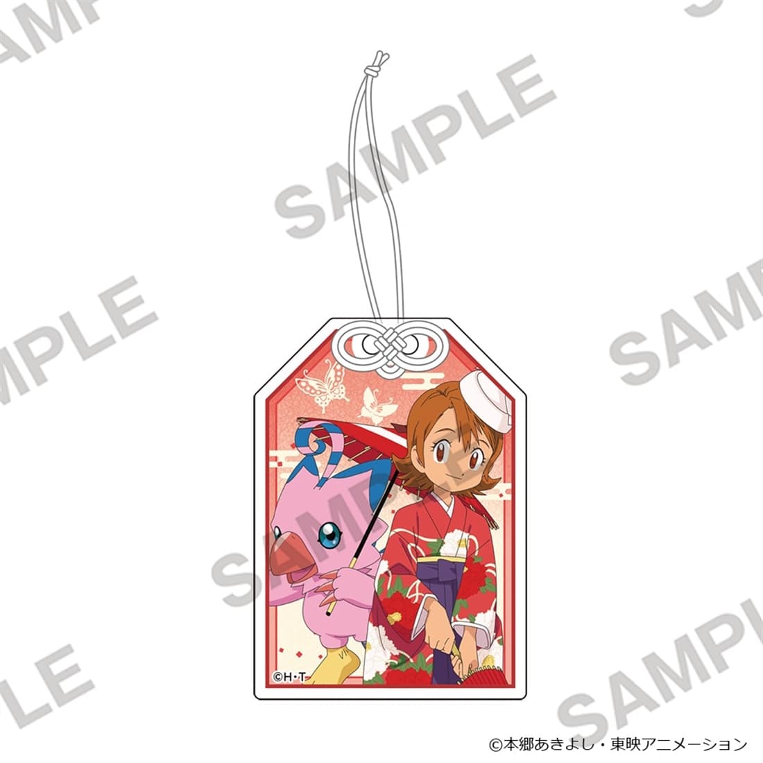 Digimon Adventure - Omamori Acrylic Keychain - Sora Takenouchi & Biyomon - official product image 1