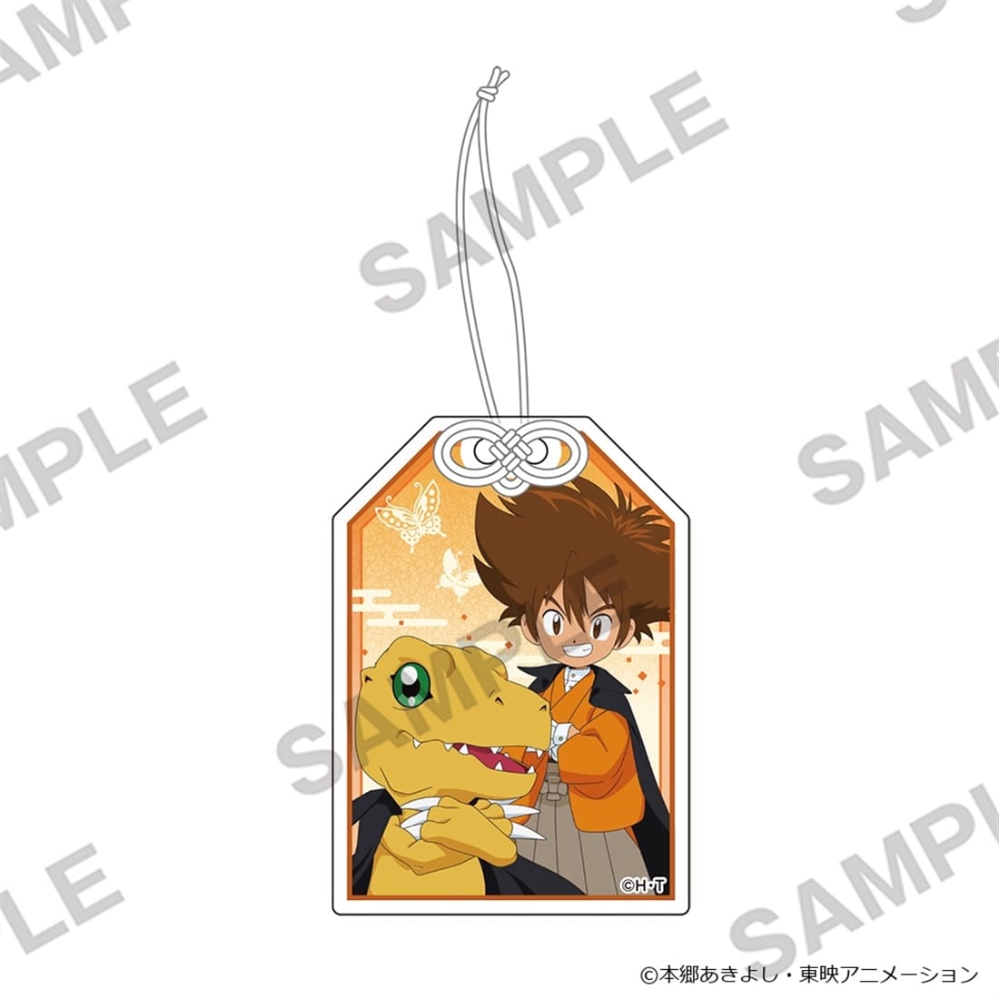 Digimon Adventure - Omamori Acrylic Keychain - Tai Kamiya & Agumon - official product image 1