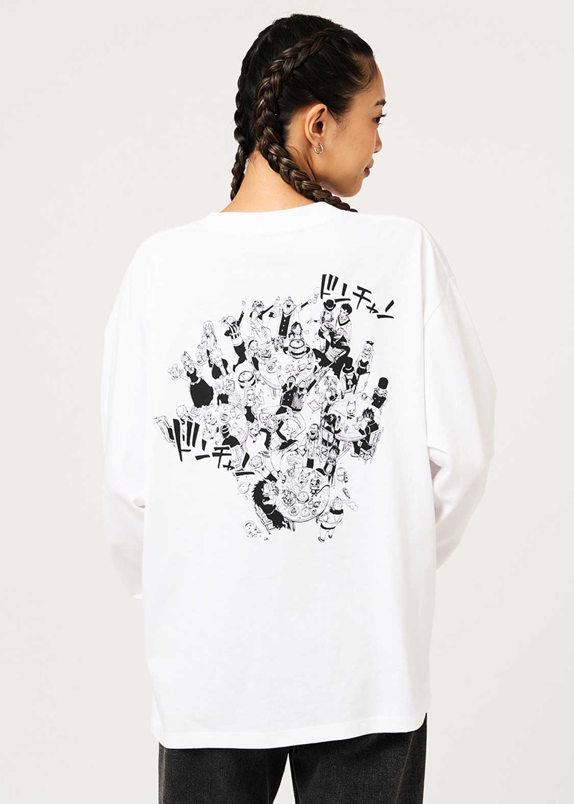 Fairy Tail 20th Anniversary Collaboration Let's Head Back To The Guild!! Long-Sleeve T-Shirt - worn view 4