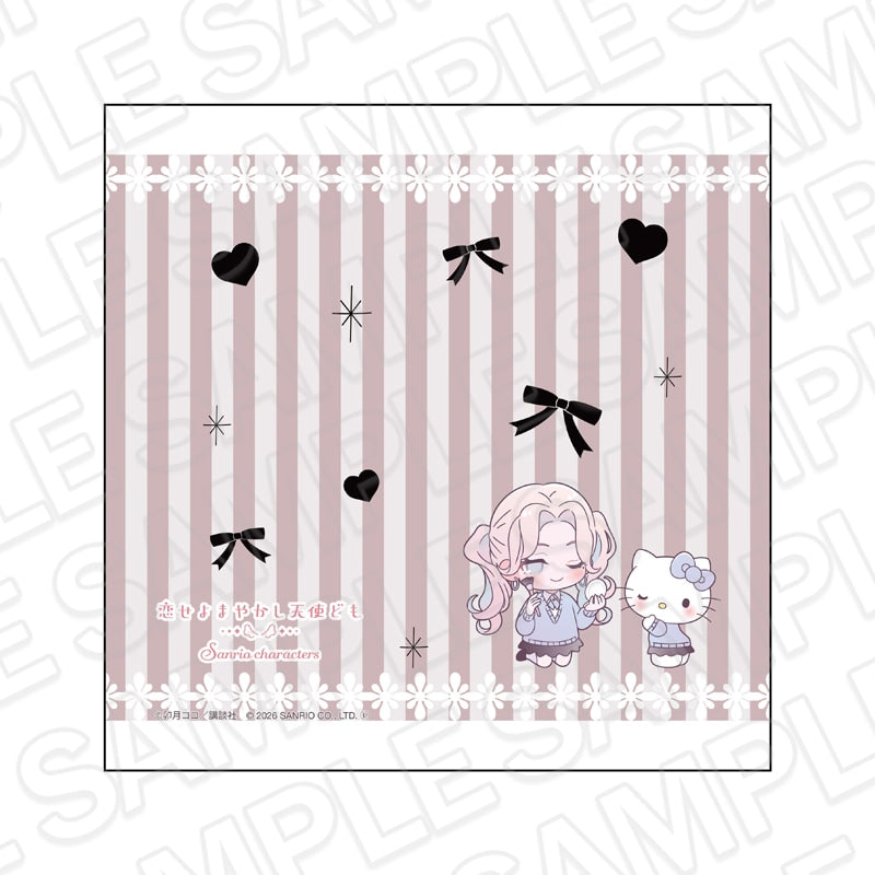 Fall in Love, You False Angels x Sanrio Characters - Chibi Mini Towel Beni Momoi x Hello Kitty