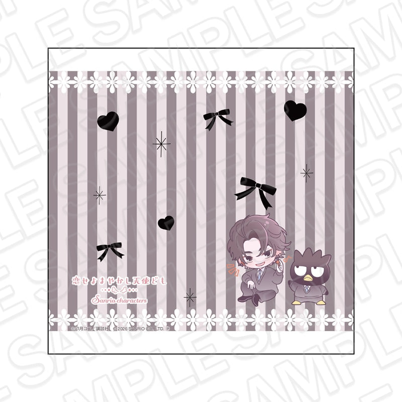 Fall in Love, You False Angels x Sanrio Characters - Chibi Mini Towel Rai Futagami x Badtz-Maru