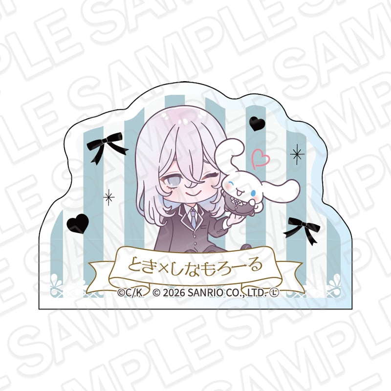 Fall in Love, You False Angels x Sanrio Characters - Chibi Name Badge Toki Ninomae x Cinnamoroll