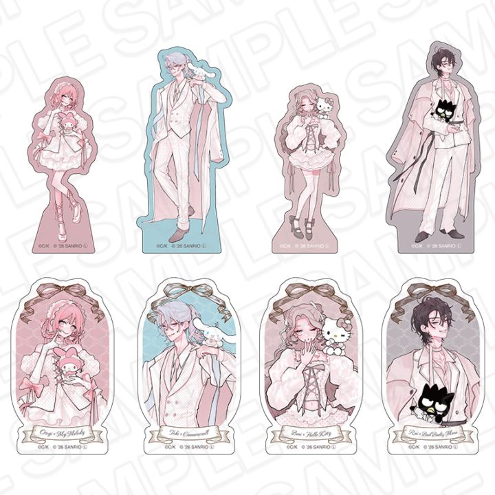 Fall in Love, You False Angels x Sanrio Characters - Die-Cut Sticker Complete Set (8 Types)
