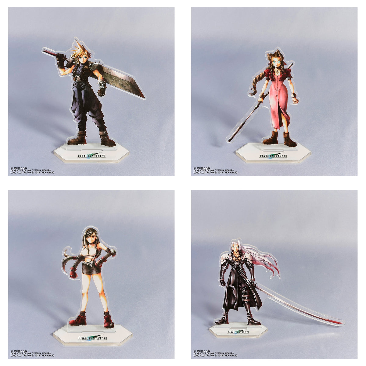 Final Fantasy VII Character Acrylic Stands - Complete Set showing every included design