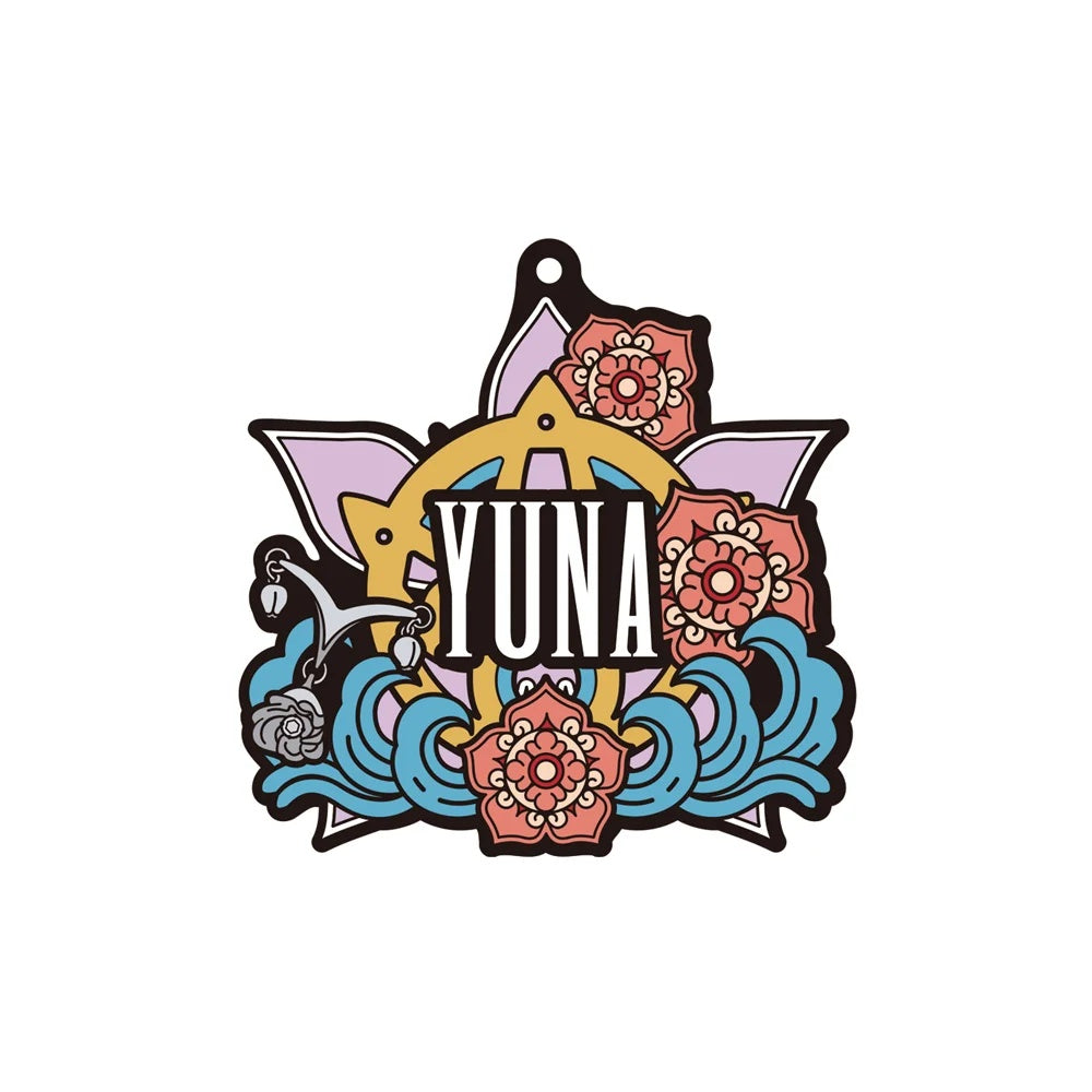 Final Fantasy X 25th Anniversary Kuji F Prize Rubber Strap - Yuna, official Square Enix collectible.