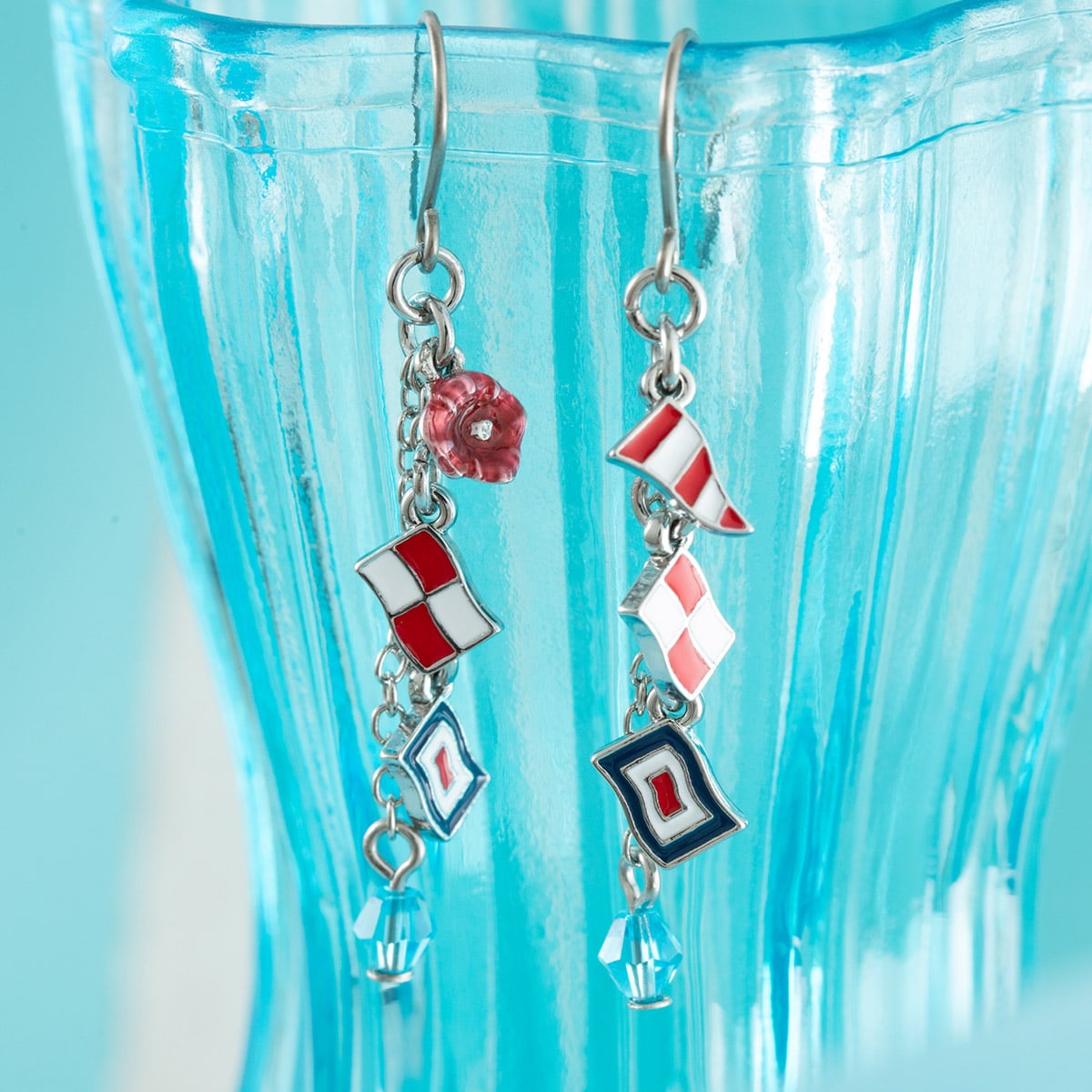 From Up on Poppy Hill Signal Flag Pierced Earrings - official view 1