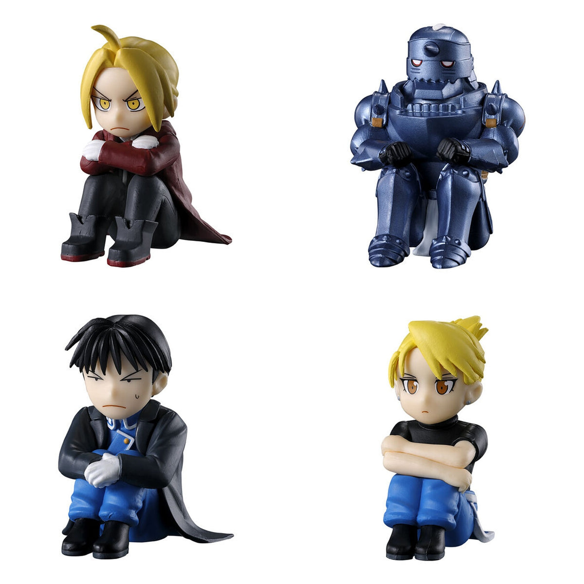 Fullmetal Alchemist Machiboke complete set of 4 types - Edward Elric, Alphonse Elric, Roy Mustang and Riza Hawkeye