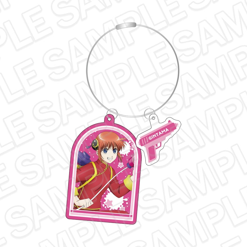 Gintama Water Gun Ver. Wire Double-Sided Keychain - Kagura