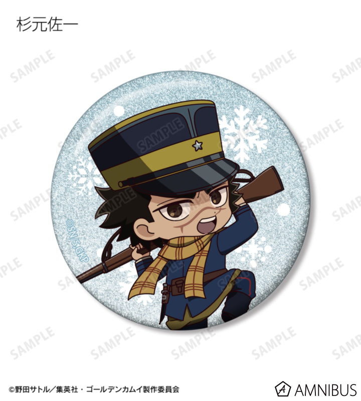 Golden Kamuy Fighting Backs Ver. Chibi Glitter Can Badge Ver. A - official product photo 2