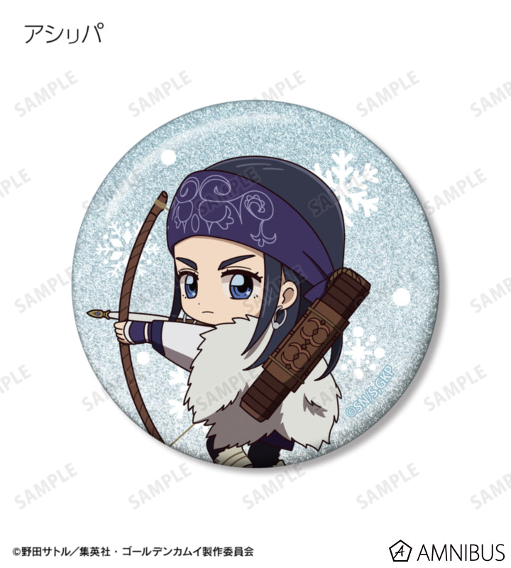 Golden Kamuy Fighting Backs Ver. Chibi Glitter Can Badge Ver. A - official product photo 3