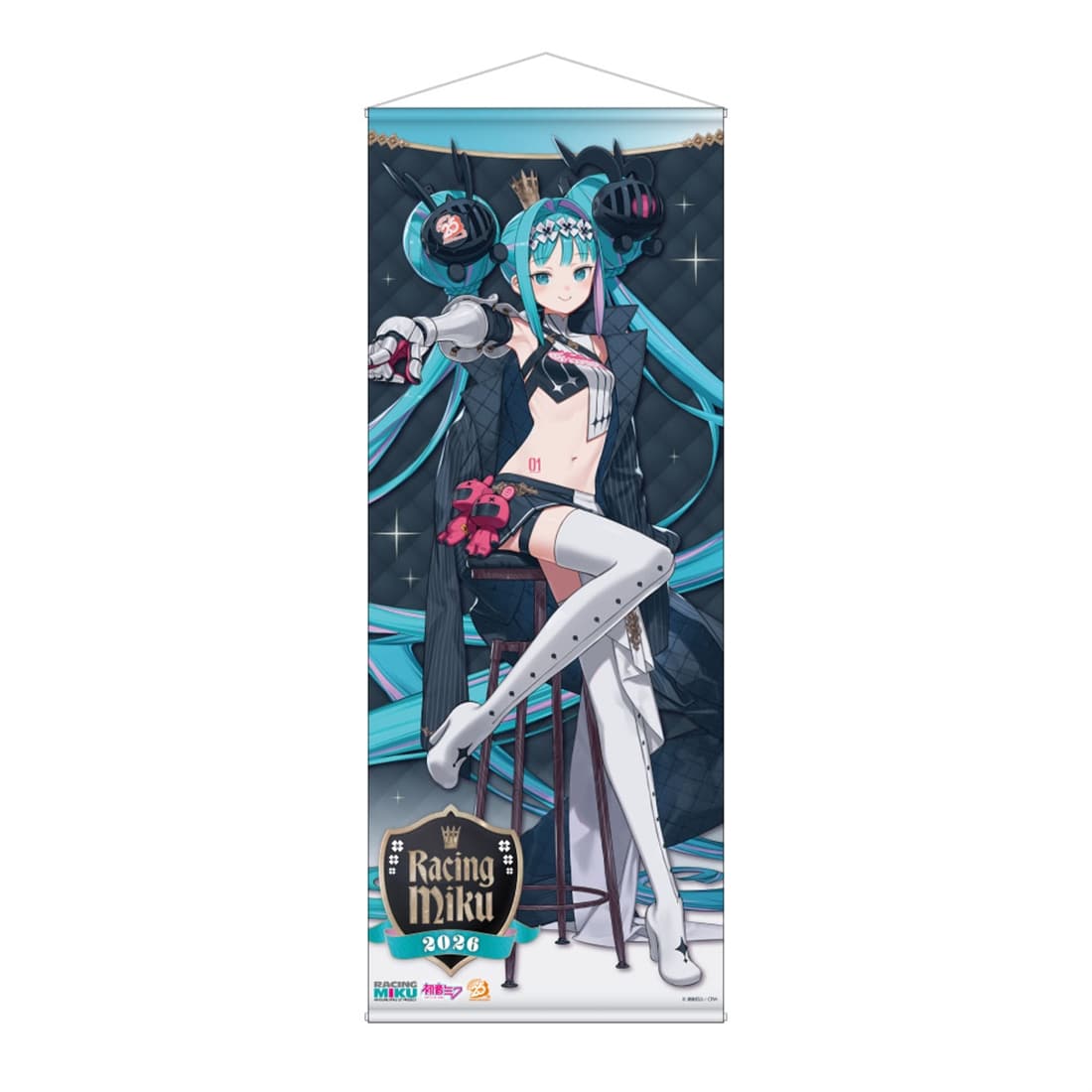 Hatsune Miku - Racing Miku 2026 Good Smile Company 25th Anniversary - Life-size Tapestry - product view 2