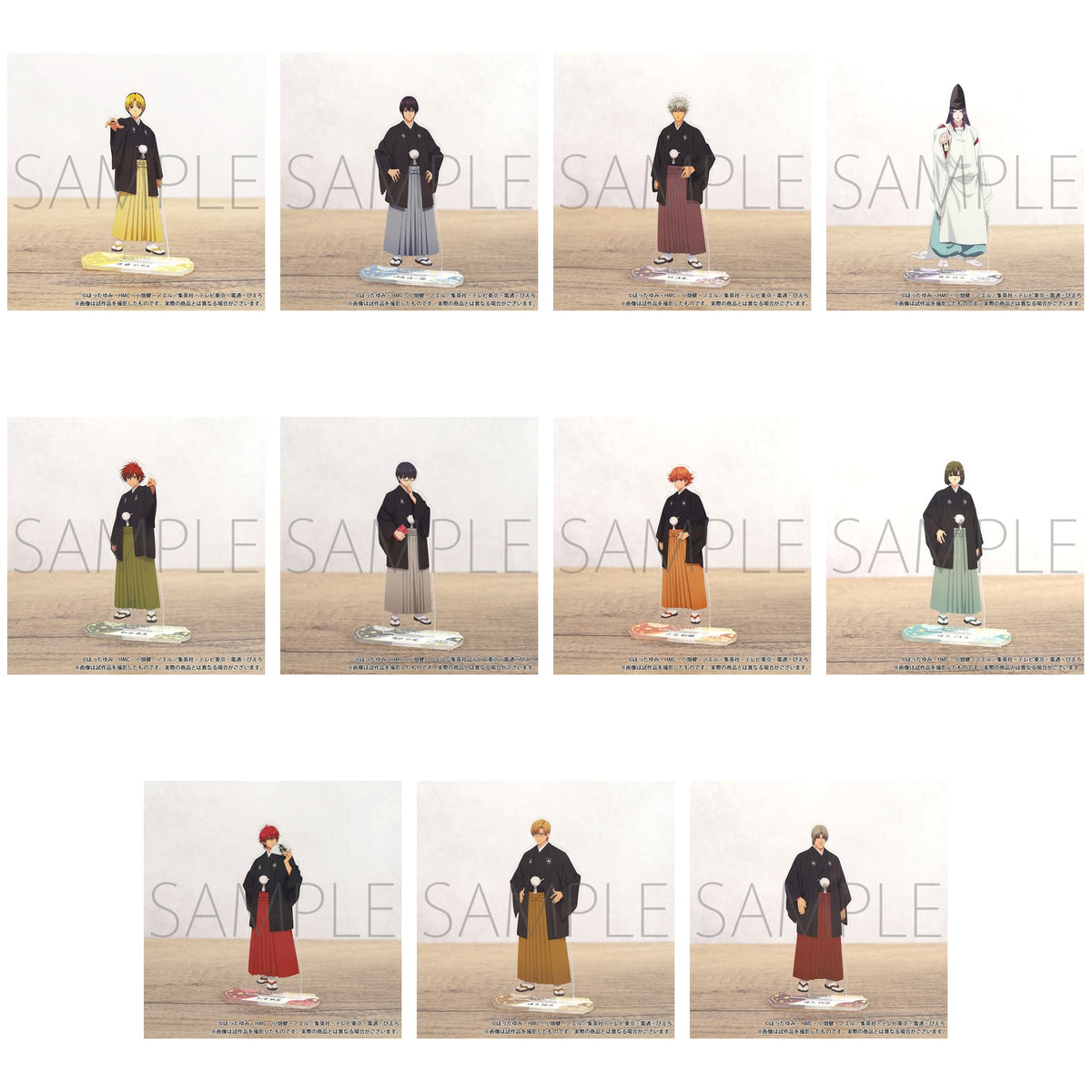 Hikaru no Go – 25th Anniversary Acrylic Stands (11 Types) – complete set showing every included model