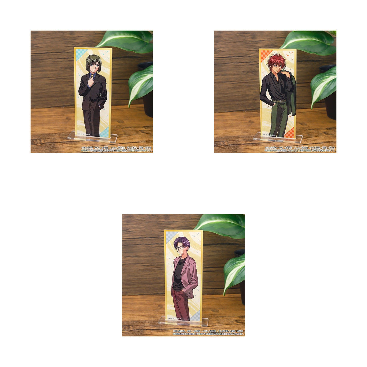 Hikaru no Go – Revival Connecting Folding-Screen Acrylic Stands (3 Types) – complete set showing every included model