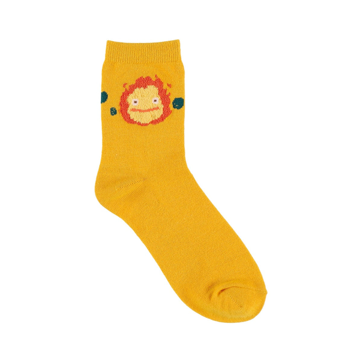 Howl's Moving Castle Calcifer Bouclé-Motif Short Socks 23-25 cm - official view 1