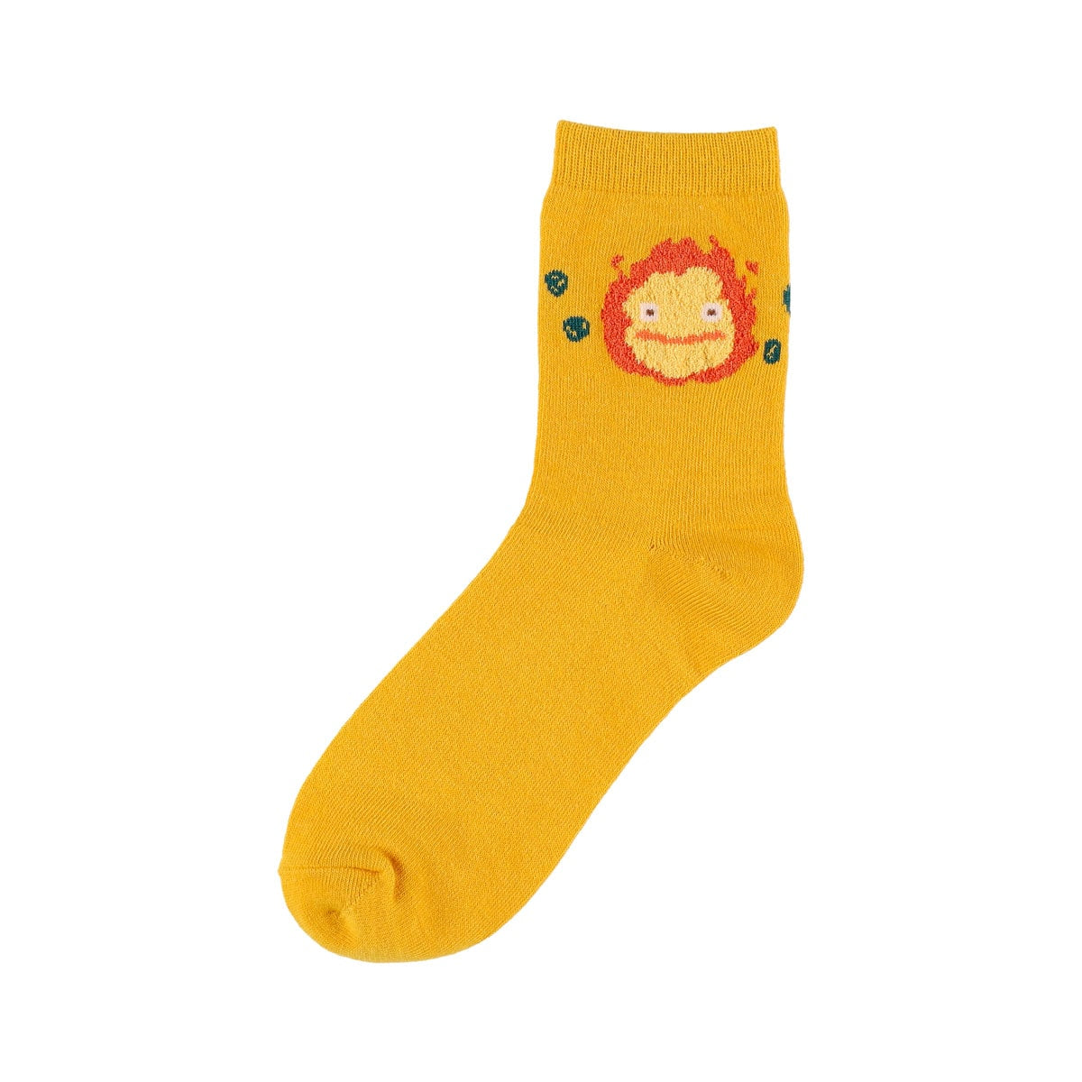 Howl's Moving Castle Calcifer Bouclé-Motif Short Socks 23-25 cm - official view 2