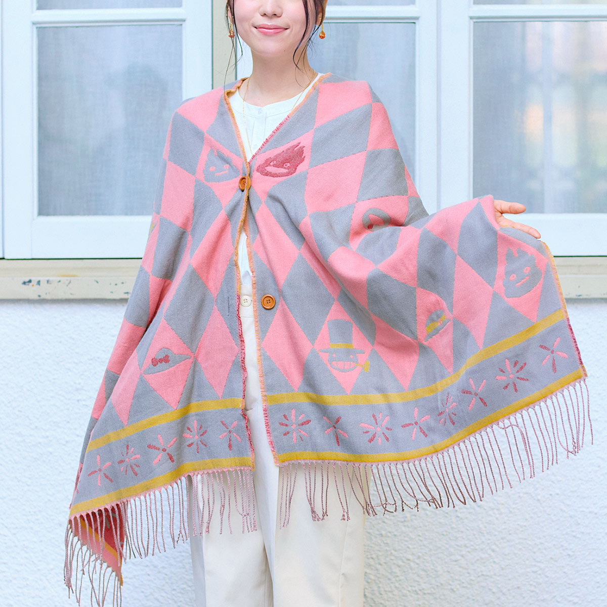 Howl's Moving Castle Howl's Cape Buttoned Stole - official view 1