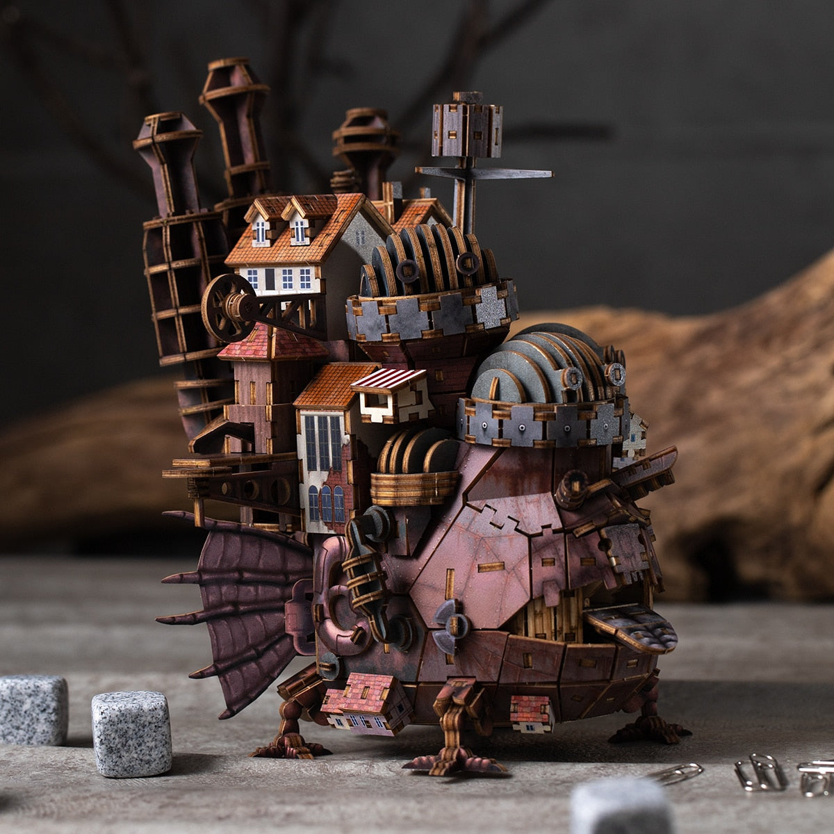 Howl's Moving Castle ki-gu-mi Wooden Model - Howl's Castle Color Ver. - official view 3