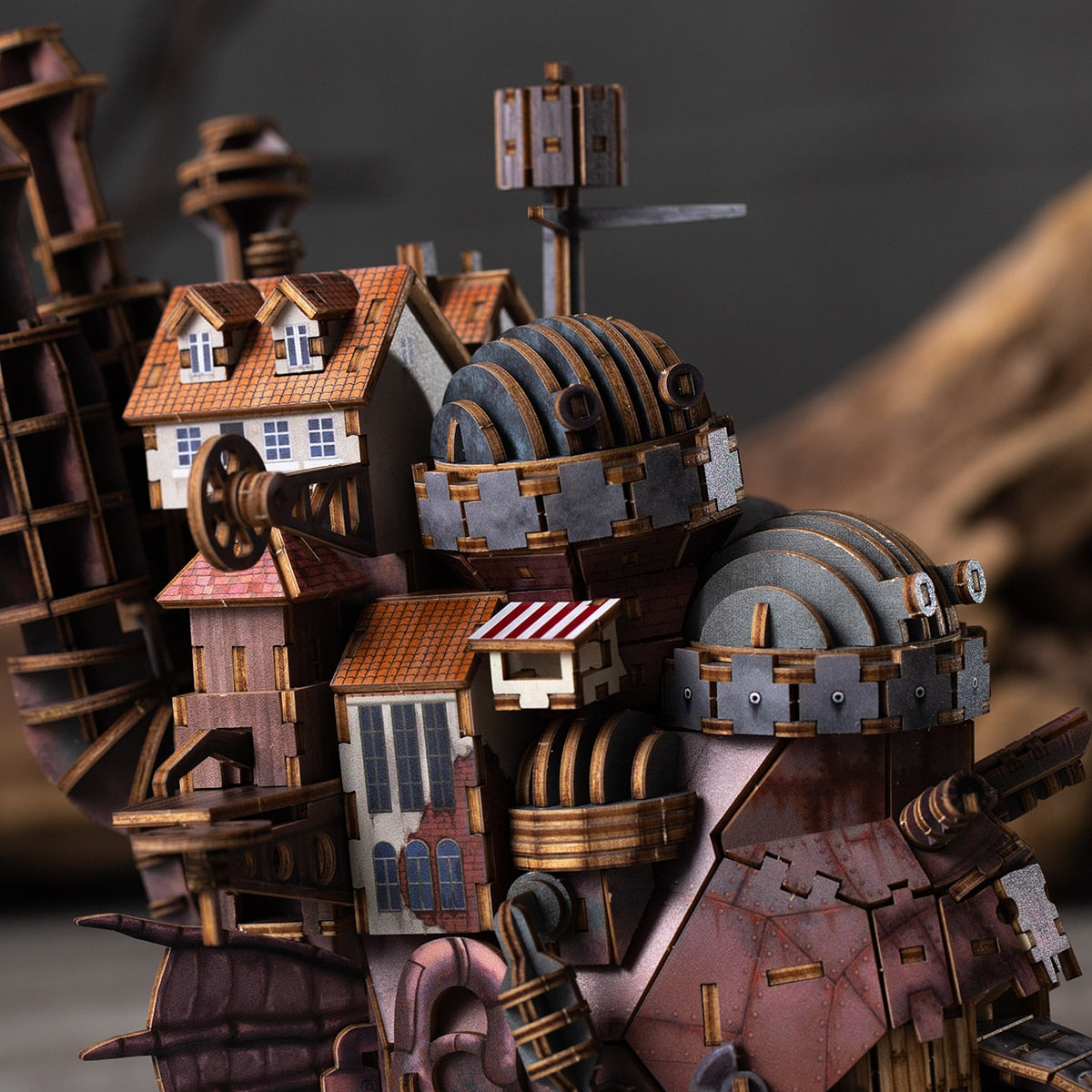 Howl's Moving Castle ki-gu-mi Wooden Model - Howl's Castle Color Ver. - official view 6