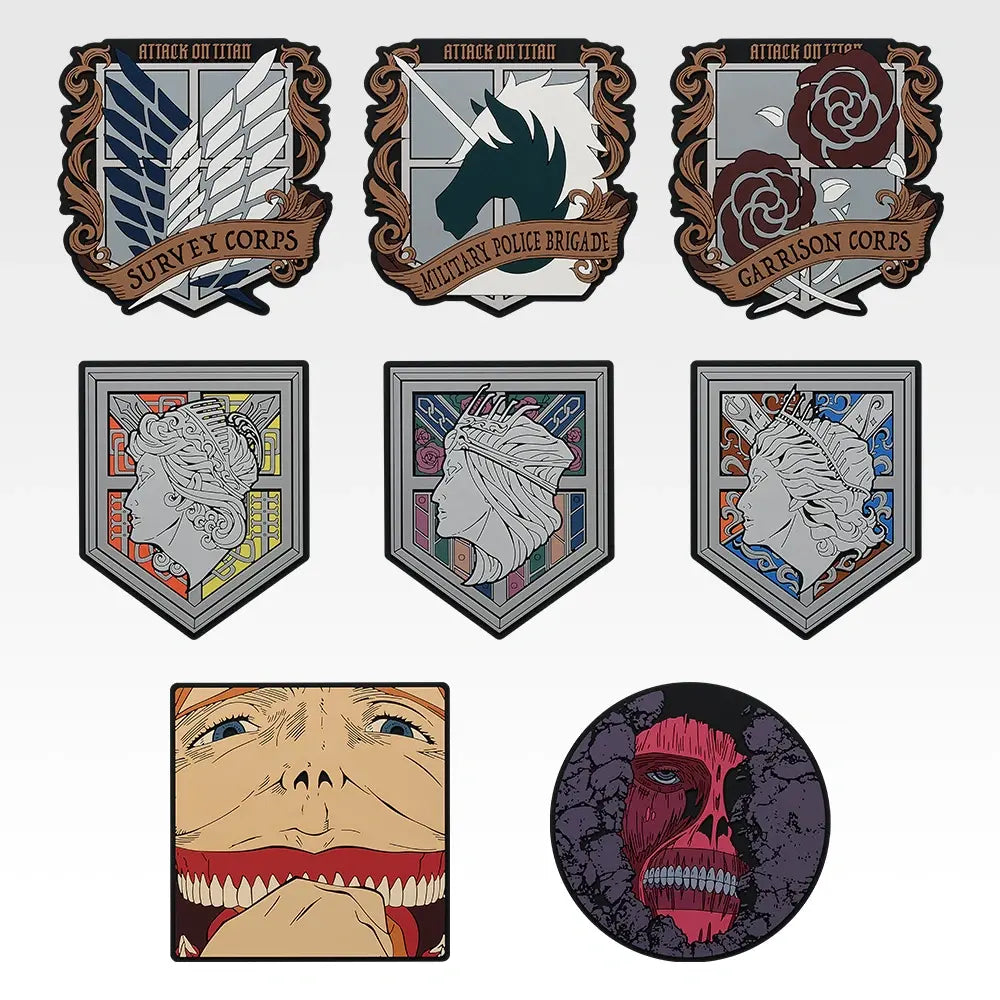 Ichiban Kuji Attack on Titan Dedicate Your Heart - I Prize Rubber Coaster Collection (8 Types) complete set of 8 designs