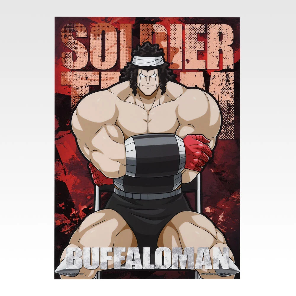 Kinnikuman Chojin Ketsumeigun G Prize Clear Posters Buffaloman