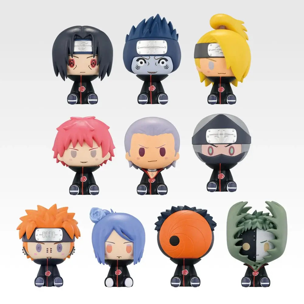 Ichiban Kuji Naruto Shippuden Hidan and Kakuzu Arc - F Prize Chokonokko Figure Akatsuki Ver. (10 Types) complete set of 10 designs