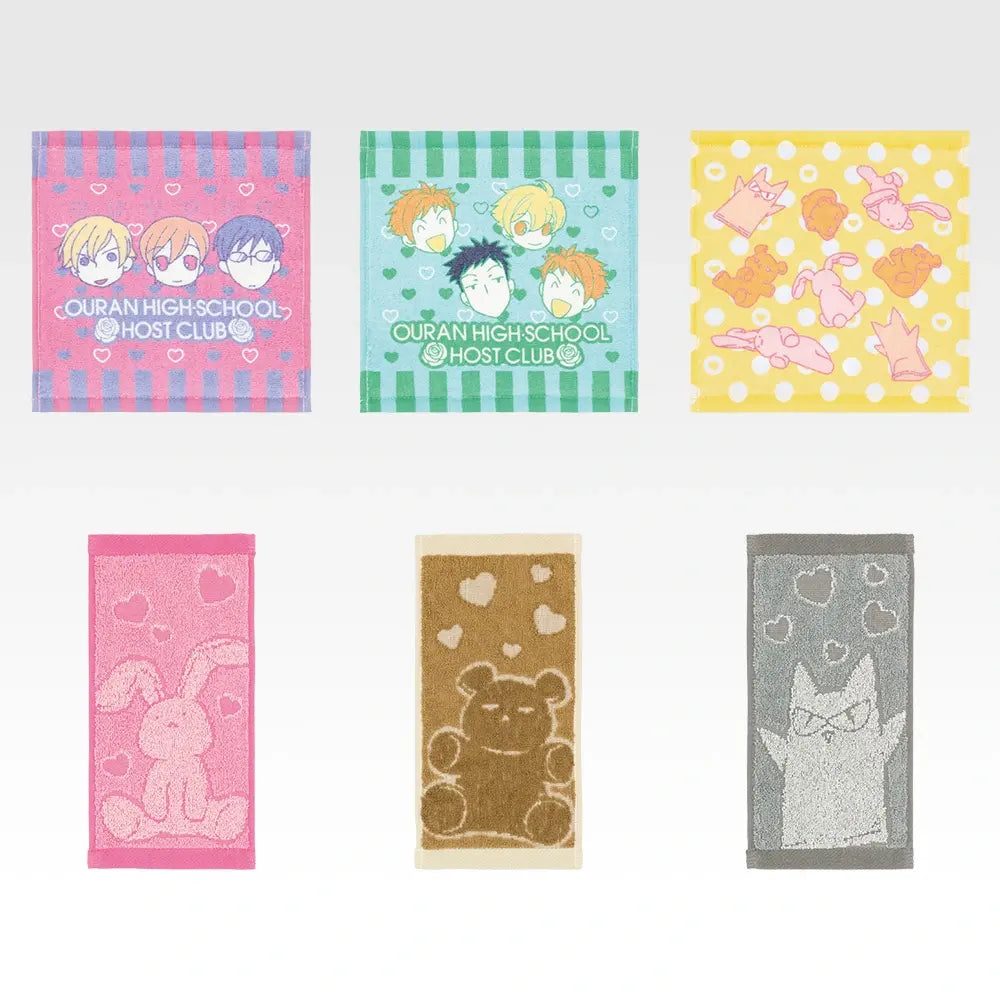 Ichiban Kuji Ouran High School Host Club 20th Anniversary - E Prize Towel Collection (6 Types) complete set of all designs