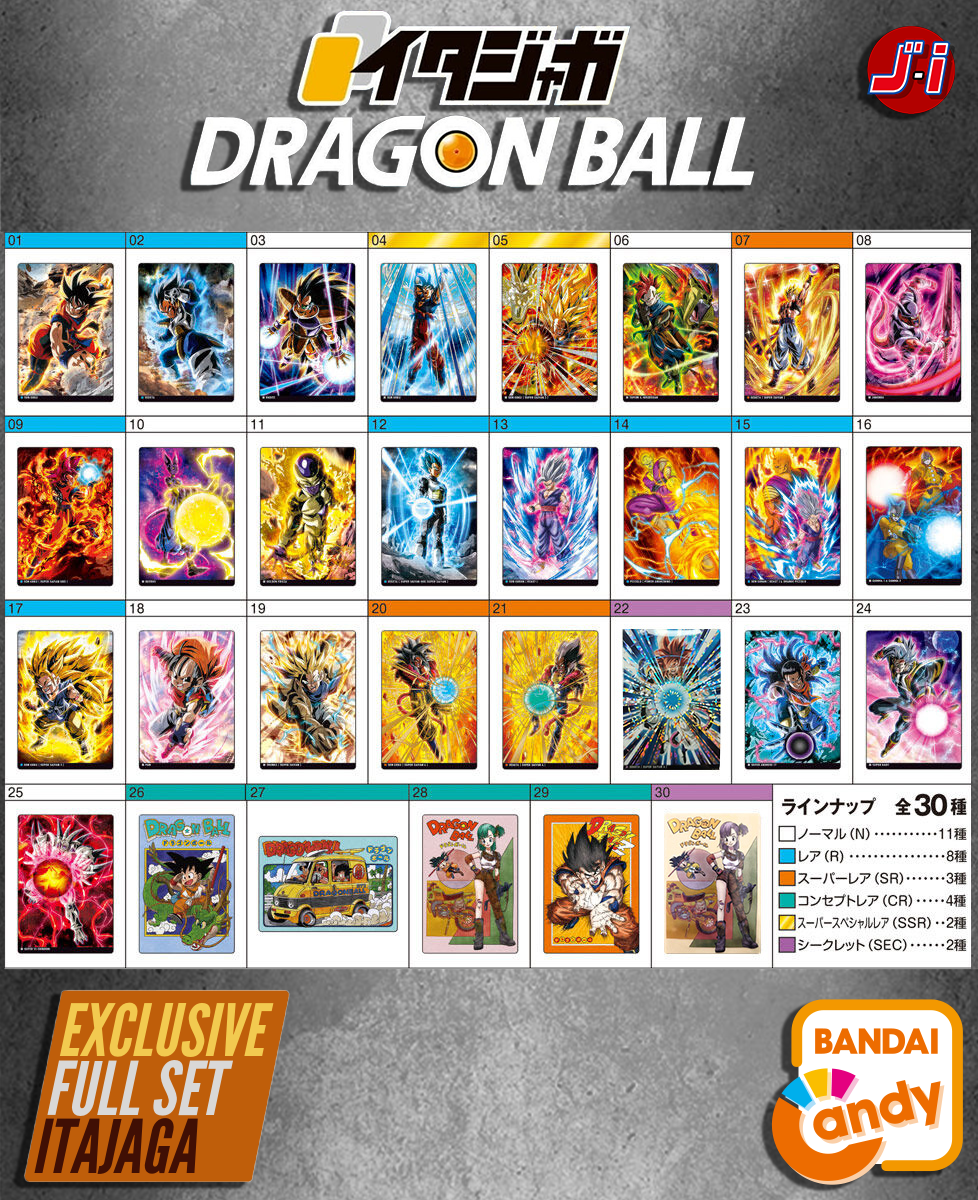 ITAJAGA DRAGON BALL VOL.4 EXCLUSIVE FULL COMPLETE SET 30 CARDS ITAJAGA DRAGON BALL VOL.4 EXCLUSIVE FULL COMPLETE SET 30 CARDS