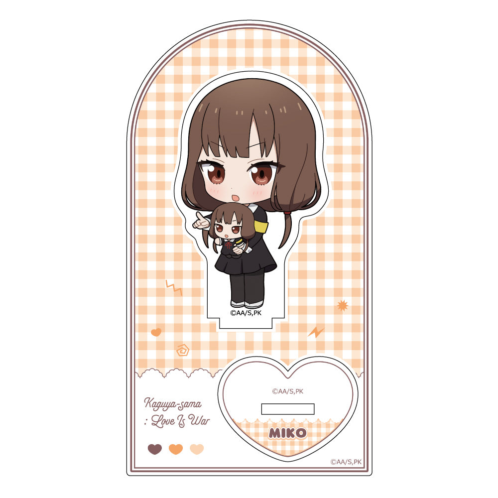 Kaguya Sama: Love Is War Tiny Friends Acrylic Stand - Miko Iino - unassembled sheet