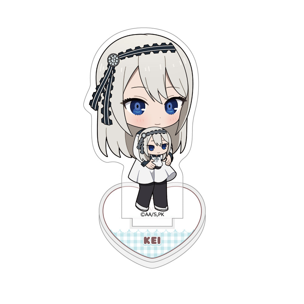 Kaguya Sama: Love Is War Tiny Friends Acrylic Stand - Kei Shirogane - assembled view