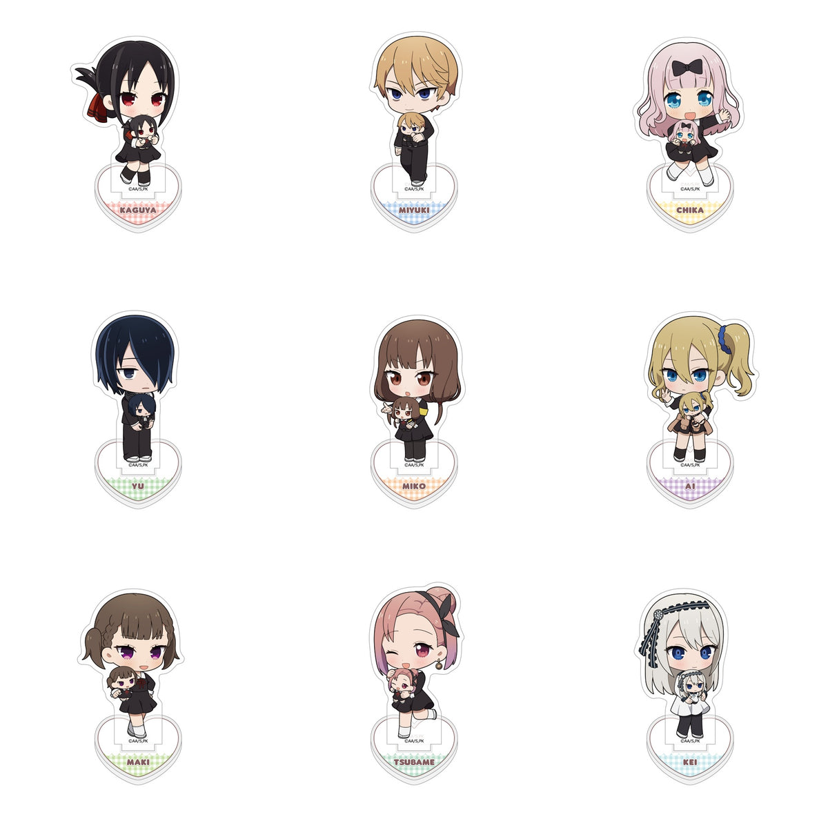 Kaguya Sama: Love Is War Tiny Friends Acrylic Stand Complete Set of 9 characters