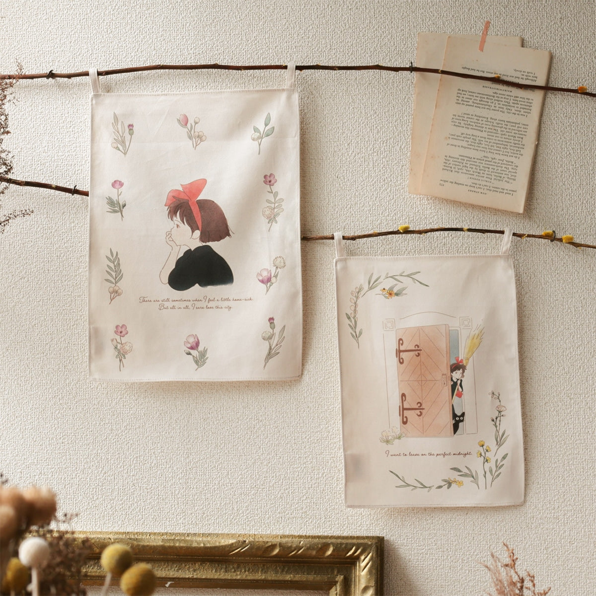 Kiki's Delivery Service Cotton Fabric Posters (2 Types) - Kiki Side Profile - official view 8