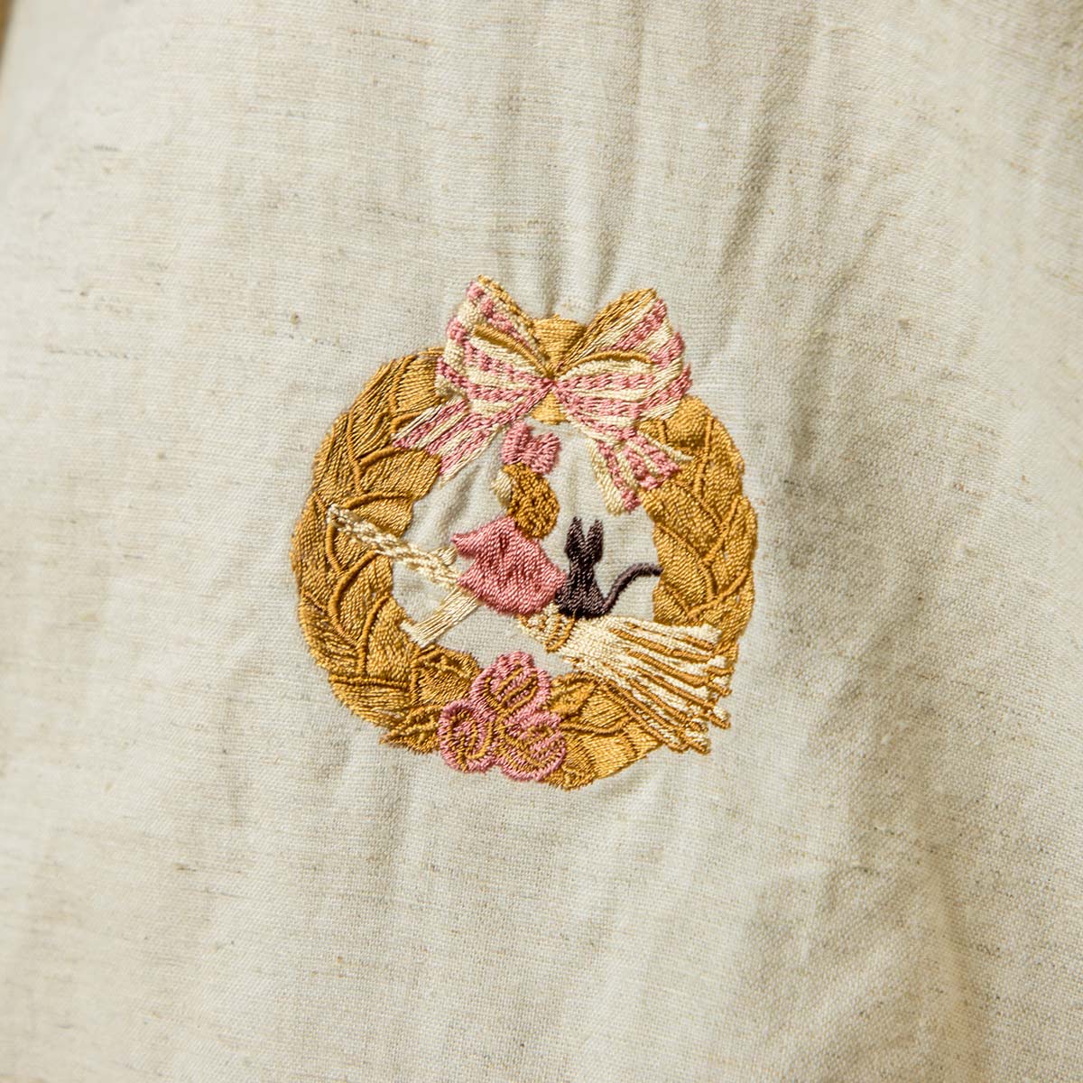 Kiki's Delivery Service Donguri Closet 2-Way Shirt Dress - Bread Wreath Natural - official view 6