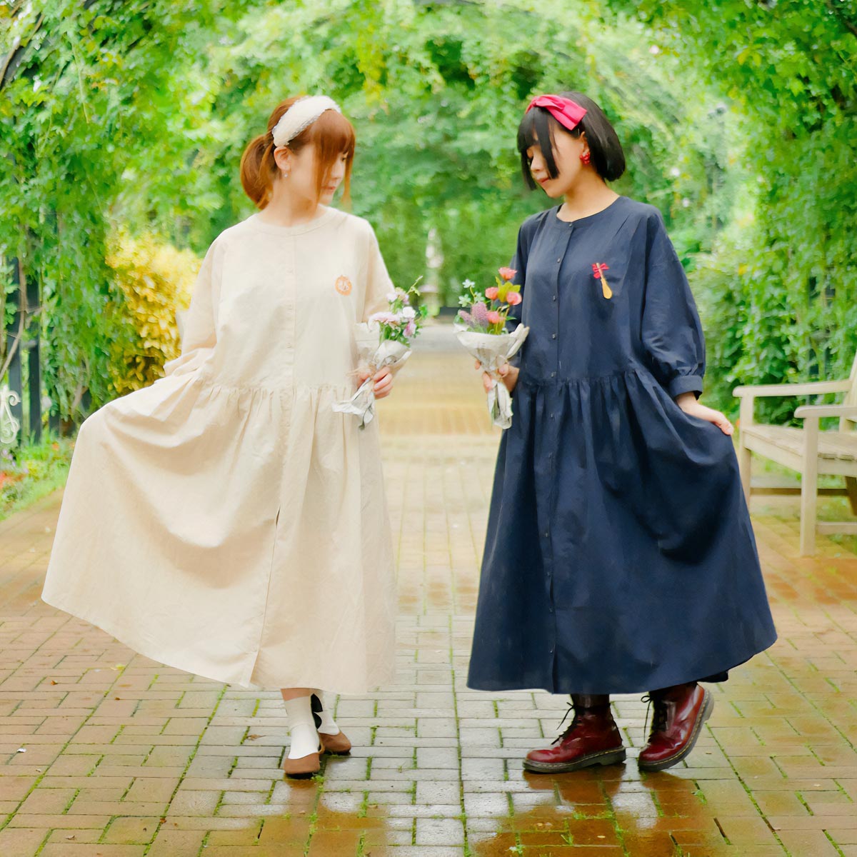 Kiki's Delivery Service Donguri Closet 2-Way Shirt Dress - Witch Essentials Navy - official view 11