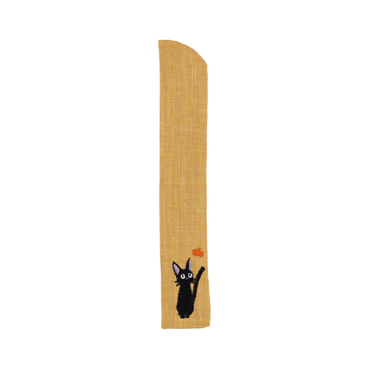 Kiki's Delivery Service Jiji Embroidered Fan Sleeve - Golden Yellow - official view 4