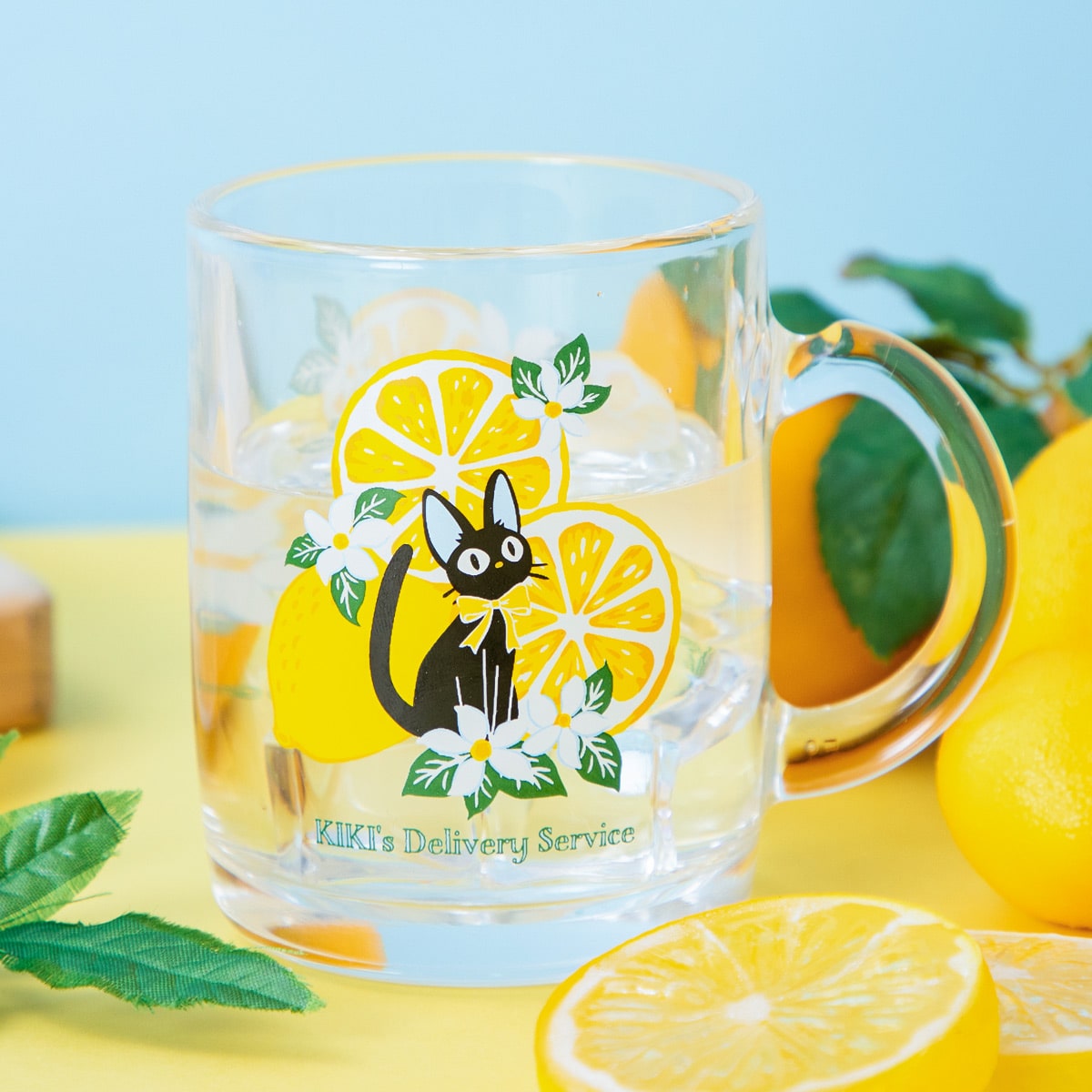 Kiki's Delivery Service Lemon Flower Jiji Glass Mug - official view 1