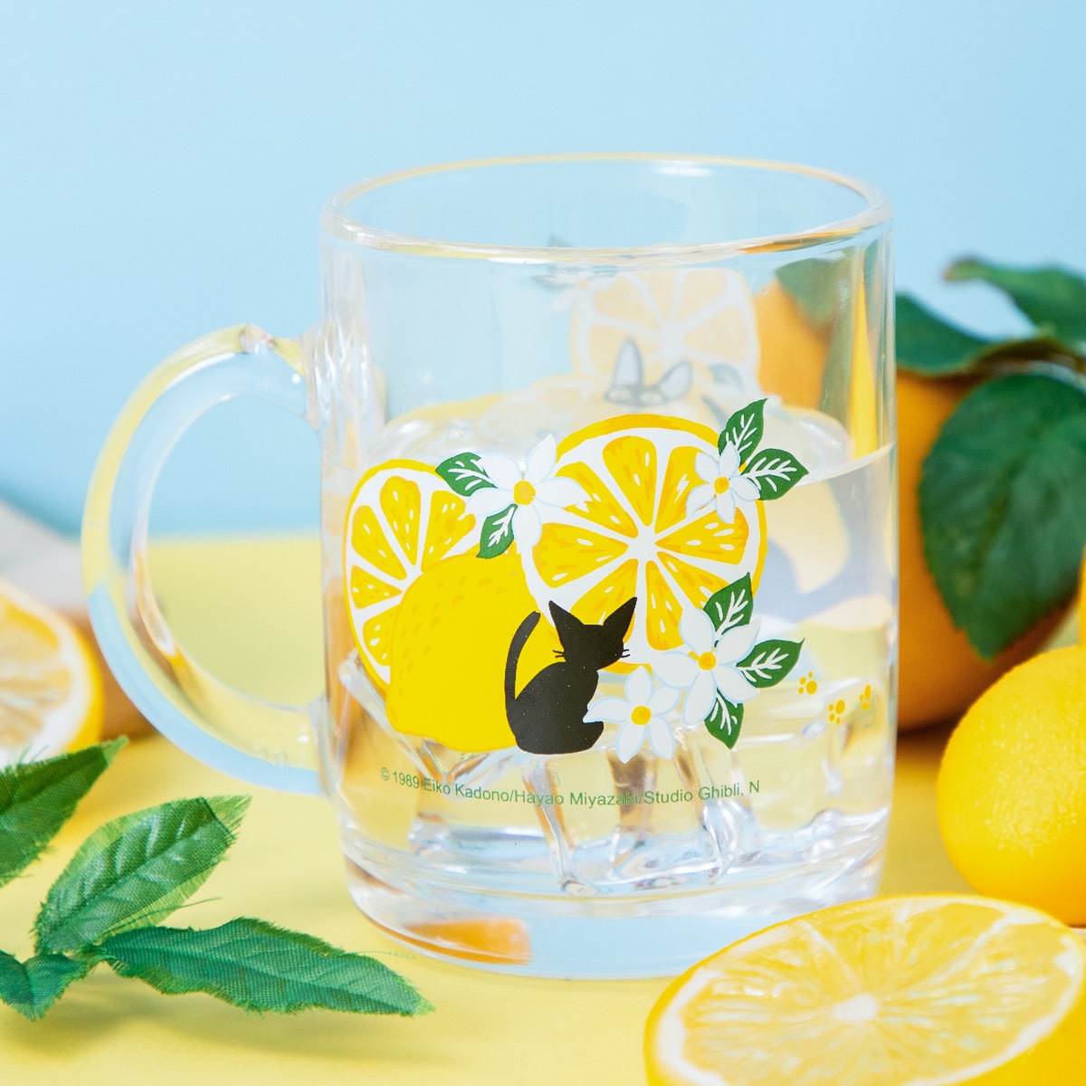 Kiki's Delivery Service Lemon Flower Jiji Glass Mug - official view 2
