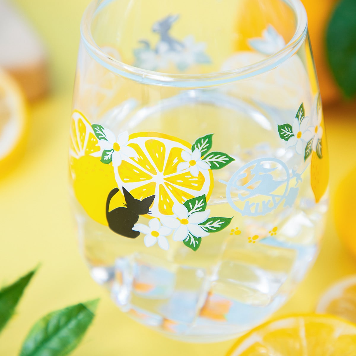 Kiki's Delivery Service Lemon Flower Jiji Glass Tumbler - official view 4