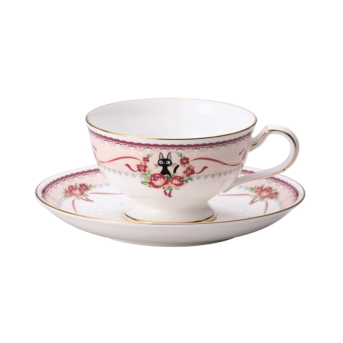 Kiki's Delivery Service - Noritake Pink Jiji Cup and Saucer - official view 1