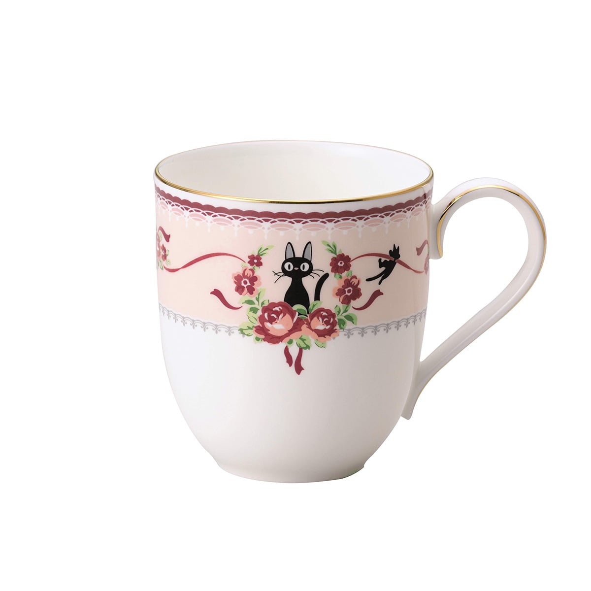 Kiki's Delivery Service - Noritake Pink Jiji Mug - official view 1