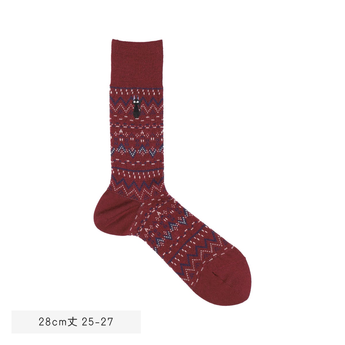 Kiki's Delivery Service Socks - Knitted All-Over Pattern - Wine Red - official product view 4