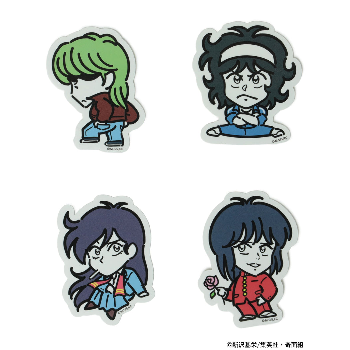 High School! Kimengumi x BEAMS MANGART - Leaders Fancy Sticker Set - Complete Set Of 4 Types — official product photo 1