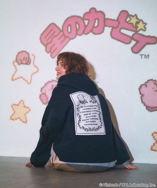 Kirby design knit hoodie - official product photo 36