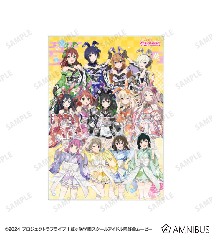 Love Live! Nijigasaki Wa Bunny ver. Group Illustration A4 Acrylic Panel official product image