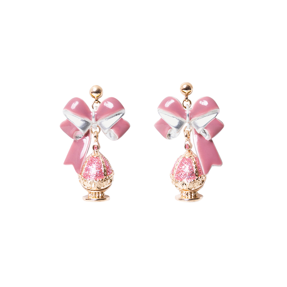 Madoka Kaname Soul Gem earrings by Mayla - front view